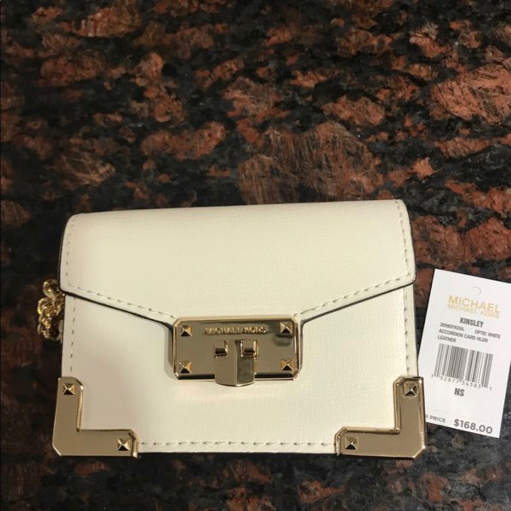 Michael Kors white  accordion wallet